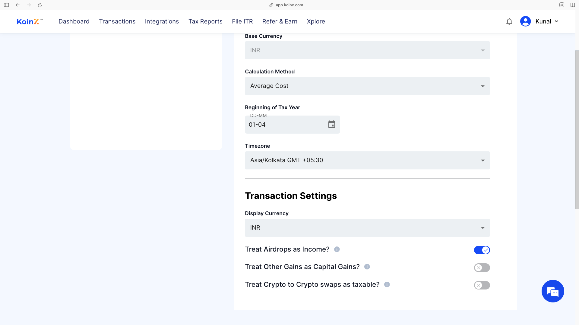 Crypto_To_Crypto_Setting